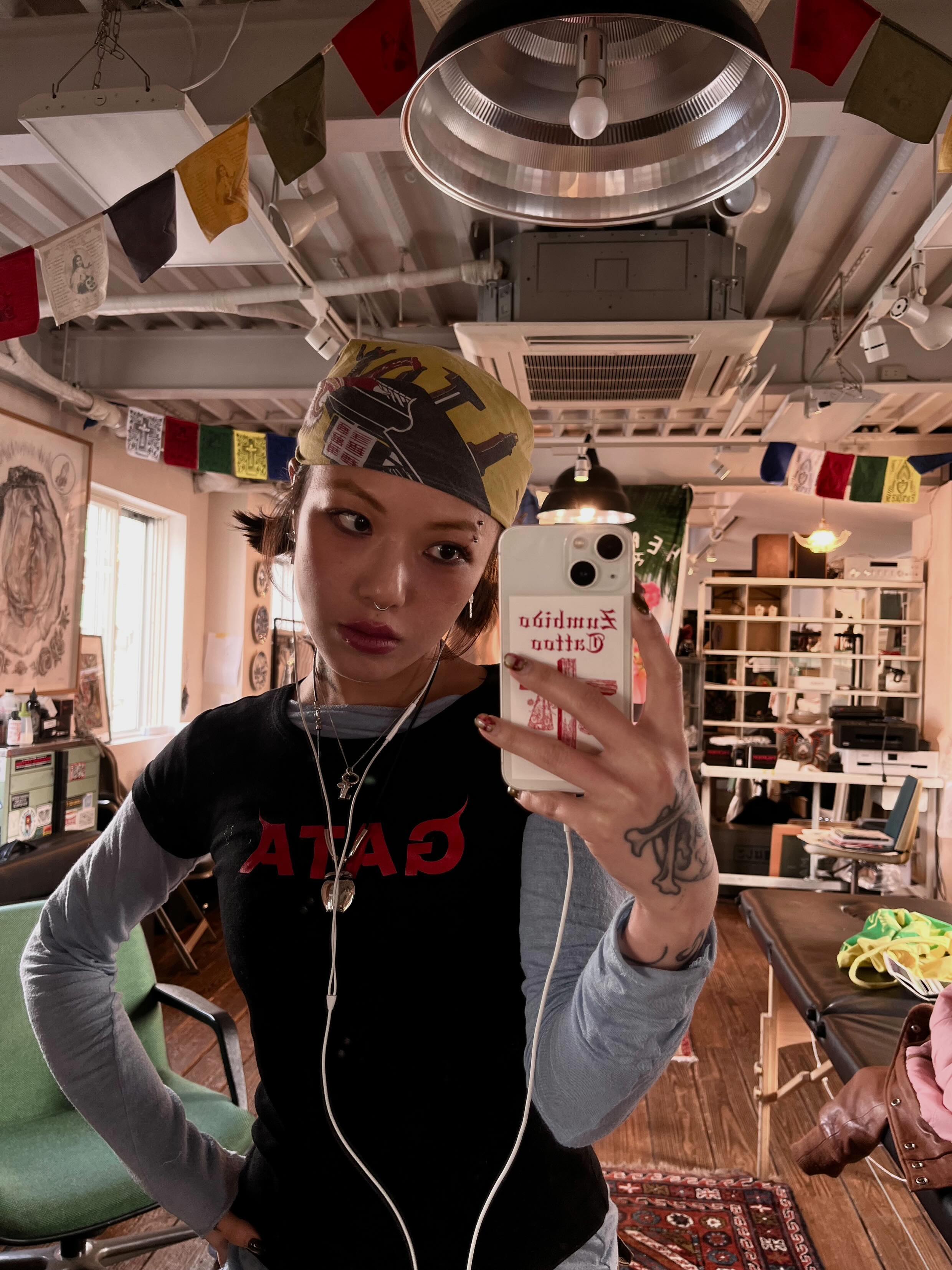 Morgan, resident tattoo artist at ZUMBIDO TATTOO in Nakameguro, Tokyo